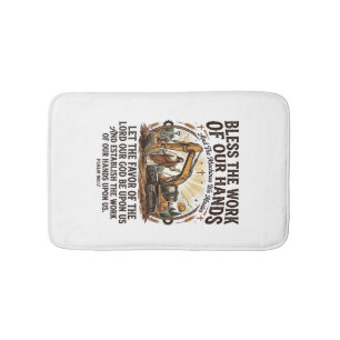 Jesus Dieselmachinist Zware Apparatuur T-shirt Gel Badmat