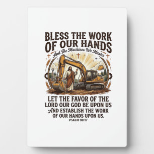Jesus Dieselmachinist Zware Apparatuur T-shirt Gel Fotoplaat