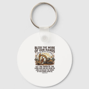Jesus Dieselmachinist Zware Apparatuur T-shirt Gel Sleutelhanger