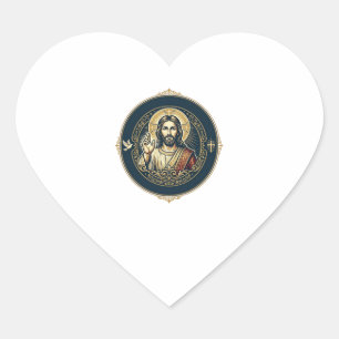 Jesus Digitale Kunstenaar iPad Kunst T-Shirt Inspi Hart Sticker