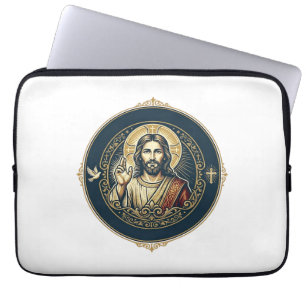 Jesus Digitale Kunstenaar iPad Kunst T-Shirt Inspi Laptop Sleeve