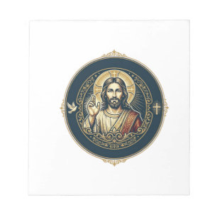 Jesus Digitale Kunstenaar iPad Kunst T-Shirt Inspi Notitieblok