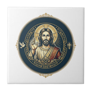 Jesus Digitale Kunstenaar iPad Kunst T-Shirt Inspi Tegeltje