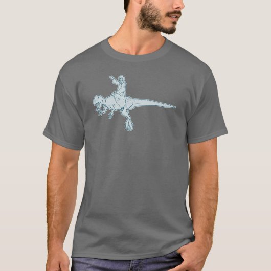 Jesus Dinosaur Rider-T-shirt T-shirt (Voorkant)