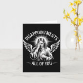 Jesus Disapinted In All Of You Funny Christian Kaart (Gele Bloem)