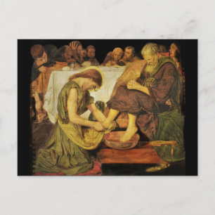 Jesus Disciple's Feet Briefkaart