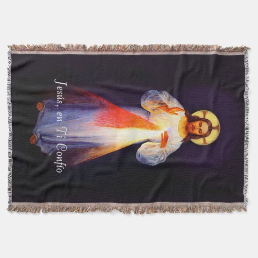 Jesus Divina Misericordia Colcha Blanket Spaans Deken (Voorkant)