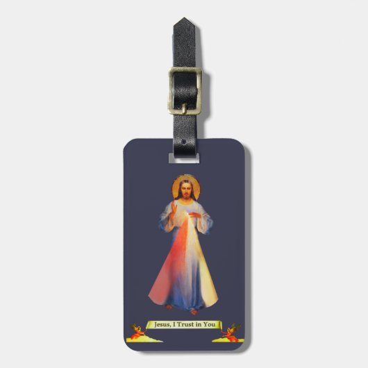 Jesus Divine Mercy Bagagelabel (Voorkant verticaal)
