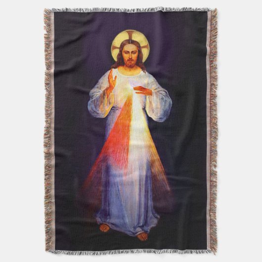Jesus Divine Mercy Blanket Plain Deken (Voorkant Verticaal)