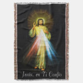 Jesus Divine Mercy Blanket Spaans Deken (Voorkant Verticaal)