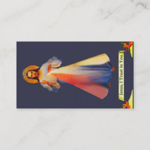 Jesus Divine Mercy Business Heilige Kaart Visitekaartje