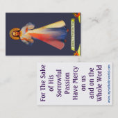 Jesus Divine Mercy Business Heilige Kaart Visitekaartje (Voorkant / Achterkant)