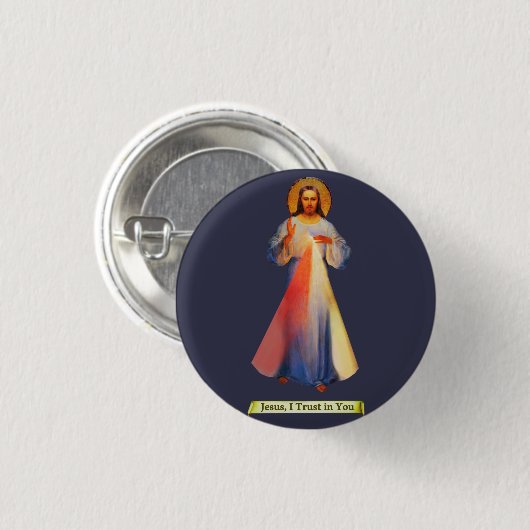 Jesus Divine Mercy Button (Voorkant /achterkant)