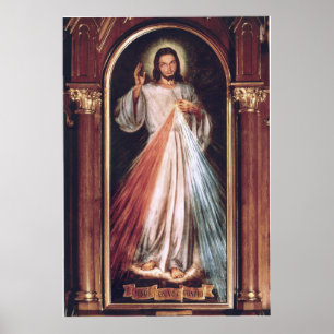 Jesus Divine Mercy Jozu ufam Tobie Barmherzigkeit Poster