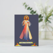 Jesus Divine Mercy Post Kaart (Staand voorkant)