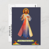 Jesus Divine Mercy Post Kaart (Voorkant / Achterkant)