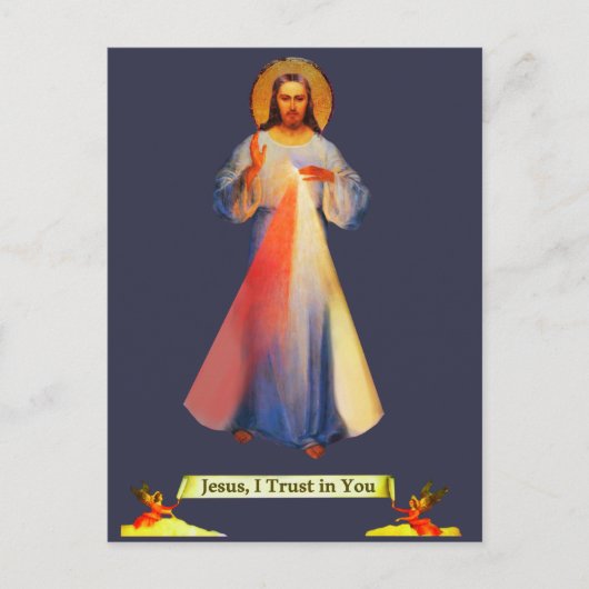 Jesus Divine Mercy Post Kaart (Voorkant)