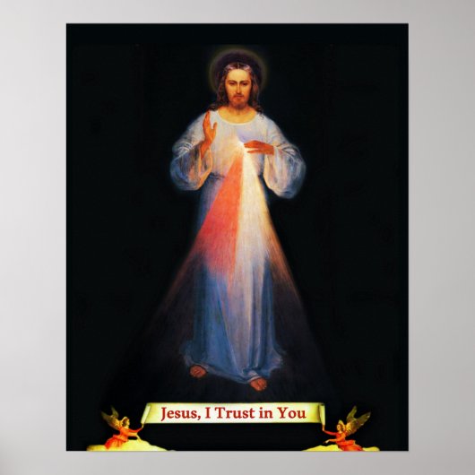 Jesus Divine Mercy Sr Faustina Poster (Voorkant)
