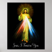 Jesus Divine Mercy Sr Faustina Poster (Voorkant)