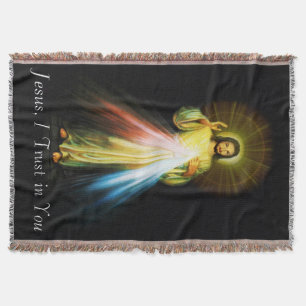 Jesus Divine Mercy Tapiz Throw Blanket Deken