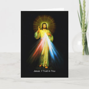 Jesus Divine Mercy Wenskaart Kaart