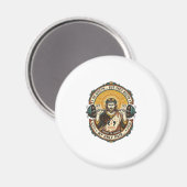 Jesus Dode Koptelefoon Mid Set Stille Workout Gym Magneet (Voorkant / Achterkant)