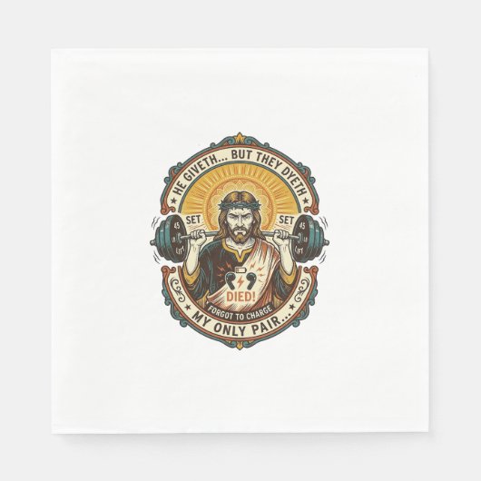 Jesus Dode Koptelefoon Mid Set Stille Workout Gym Servet (Voorkant)