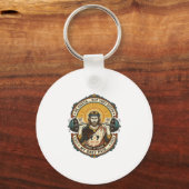 Jesus Dode Koptelefoon Mid Set Stille Workout Gym  Sleutelhanger (Voorkant)