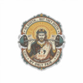 Jesus Dode Koptelefoon Mid Set Stille Workout Gym  Sticker (Voorkant)
