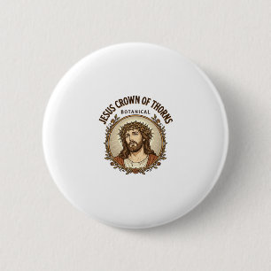 Jesus Doornenkroon Botanische Jezus Doornenkroon Ronde Button 5,7 Cm
