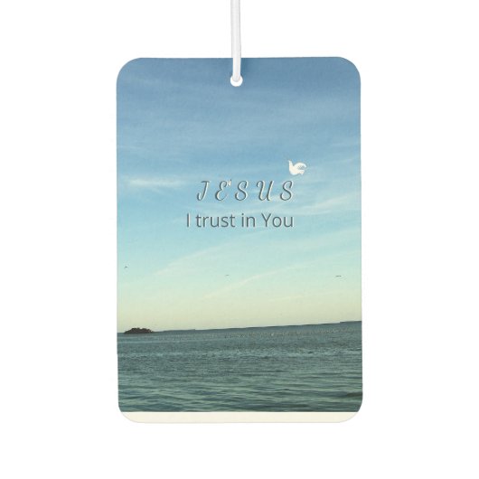 Jesus & Dove Peaceful Sky Scene Luchtverfrisser (Voorkant)