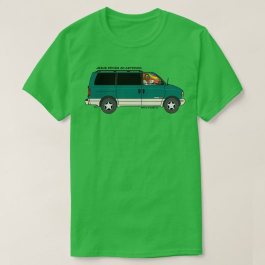 Jesus Drives an Astrovan T-shirt (Design voorkant)