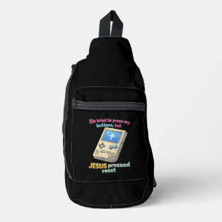 JESUS drukte reset - Christelijk Sling Bag