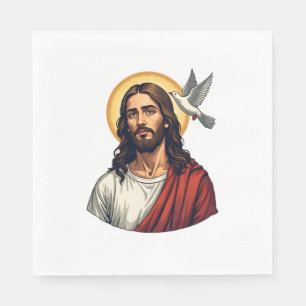 Jesus Duif Halo Vintage Gravure Shirt 2 Servet