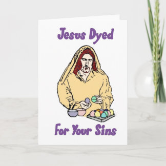 Jesus Dyed voor Uw Zonden Feestdagen Kaart