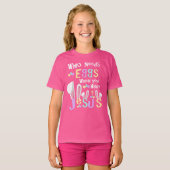 Jesus Easter Bunny | Pasen voor meisjes T-shirt (Voorkant volledig)