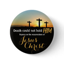 Jesus Easter Cross Resurrection Pin Button