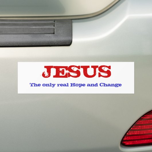 JESUS echte hoop en verandering Bumpersticker (Op auto)