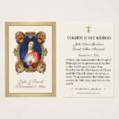 Jesus Elegant Gold Wedding Favor Kaart (Voorkant /achterkant)