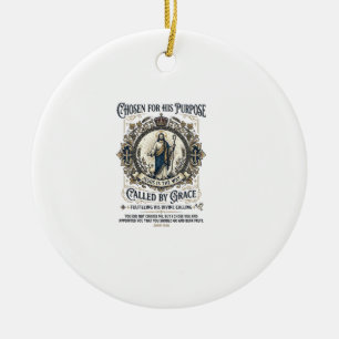 Jesus Elektricien Shirt Gebedsgebaseerd ontwerp_1 Keramisch Ornament