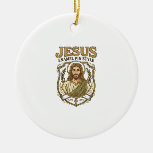 Jesus Emaille Speld Stijl Jesus Emaille Speld Chri Keramisch Ornament
