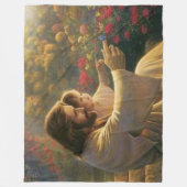 JESUS en BABY Fleece Deken (Voorkant)