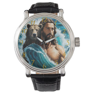 Jesus en beer horloge