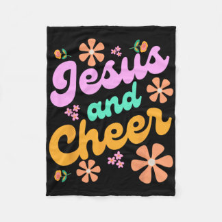 Jesus en Cheer Cheerleading Coach Grappig Groovy Y Fleece Deken