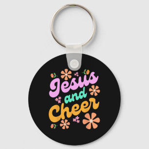 Jesus en Cheer Cheerleading Coach Grappig Groovy Y Sleutelhanger