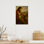 Jesus en de blinde man™ LDS-muurkunstposter Poster (Keuken)