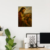 Jesus en de blinde man™ LDS-muurkunstposter Poster (Thuiskantoor)