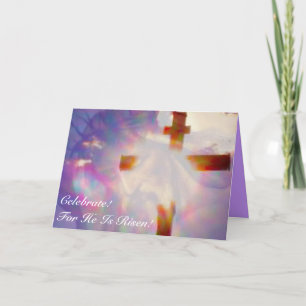 Jesus en de Gloeiende DwarsKaart van Pasen Feestdagen Kaart