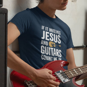 Jesus En Gitaren Christelijke Muziek Worship Band T-shirt