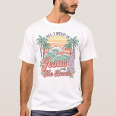 Jesus en het strand T-shirt (Voorkant)